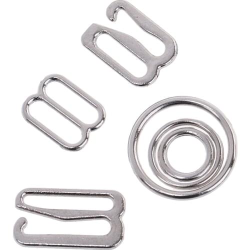 100pcs/Lot 6/10/15mm Metal Bra Strap Adjustment Buckles Underwear Sliders Rings Clips For Lingerie Adjustment DIY Accessories