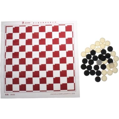 International Draughts Game Kids Toy Gifts Plastic Checkers Pieces 35mm/1.4