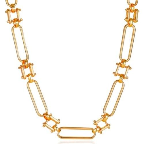 Fashion Clavicle Necklace Classic Gold Color Chain Necklaces for Women Chain Jewelry Golden Chain Necklaces