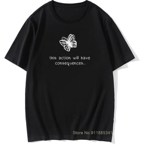 Men Life Is Strange Actions And Consequences T Shirt Butterfly Max Game Cotton Tops Tees Male Tshirt Basic Tees Retro T-Shirt