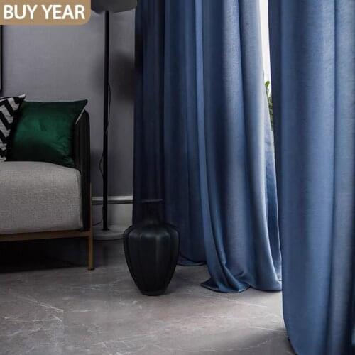 2021new Nordic Curtains for Living Room Dining Room Bedroom Opaque Wild Tulle Multi-color Optional Curtains French Windows