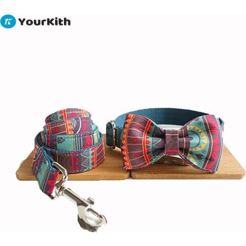 YourKith Dog Accessories Custom Dog Collar And Leash Set Strong Polyester Adjustable Length 5 Sizes Collar For Dog