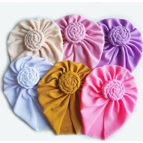 Donut Knot Baby Hat Cute Candy Color Newborn Toddler Boy Girl Hats Bonnet Rnfant Boys Girls Kids Beanie Caps 0-3 Y Children Cap