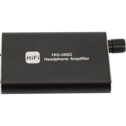 Portable HiFi Headphone Amplifier 3.5mm Stereo Audio Out Headphone Amplifier with Switch Powered Dual-Output with 2-Level Boost