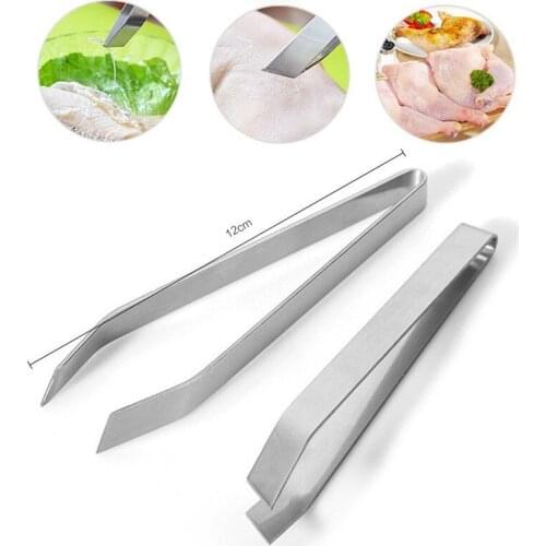 600pcs Stainless Steel Fish Bone Remover Fishbone Tweezers Tongs Practice Skin Removal Pliers Pincer Seafood Tools ZA4676