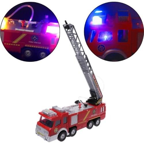 Spray Water Fire Truck Car Music Light Educational Toys Boy Kids Truck Fireman