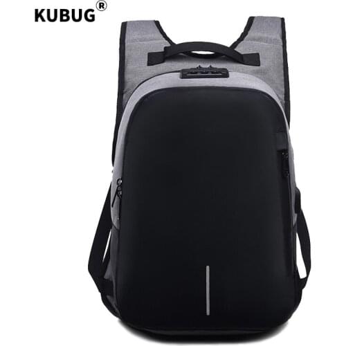 KUBUG 15.6-inch Computer USB Charge Laptop Bagpack Anti-thief Business Backpack for Female Male Travel Mochila Feminina