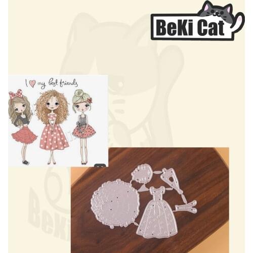 Cute girl Cutting Dies Stencils for DIY Scrapbooking photo album Decorative DIY Paper Cards