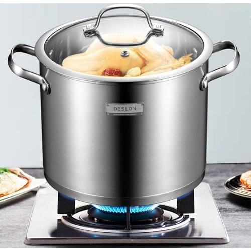 304 stainless steel soup pot The diameter of 24cm cooking pot Induction cooker kitchen burning gas hot pot chafing dish