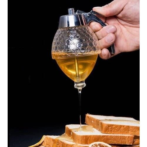 Squeeze Bottle Honey Jar Container Juice Drip Dispenser Kettle Storage Pot Stand Holder Syrup Cups Practical Kitchen Accessories