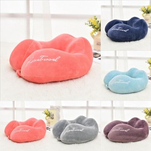U-Shape Travel Pillow for Airplane Inflatable Neck Pillow Travel Accessories Comfortable Pillows for Sleep Home Textile