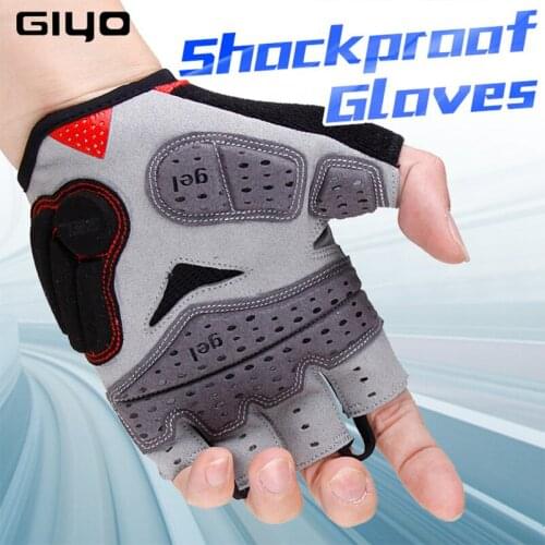 Giyo will see cycling gloves gel half the stun-proof sports finger mtb mountain bike gym gloves for man/woman anti-skip gloves