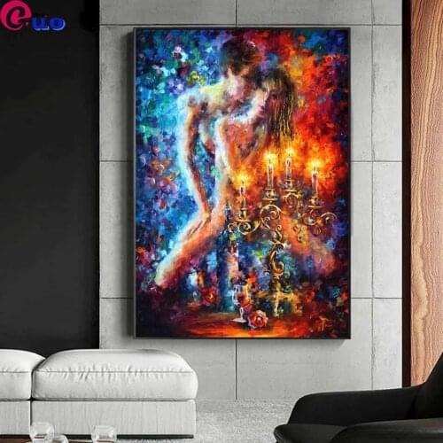 Asian Sexy Diamond Painting Naked Woman and Man Abstract Body Art Graffiti Diamond Embroidery for Bedroom Hotel Wall Decoration