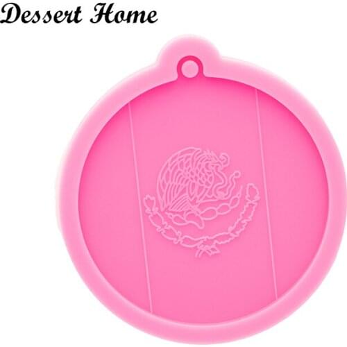 DY0780 Bright Mexican Flag Resin Craft for Keychain, Silicone Molds, DIY Resin Epoxy Jewellery Making
