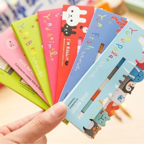1pack/lot Mini Animal School Stationery Sticky Notes Note Office Memo Note Paper Stickers School Supplies