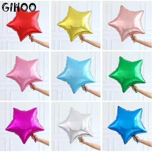 2pcs 24inch Star Foil Balloons Gold and Silver Rose Gold Pink Blue Green Helium Balloon Baby Shower Birthday Party Wedding Decor