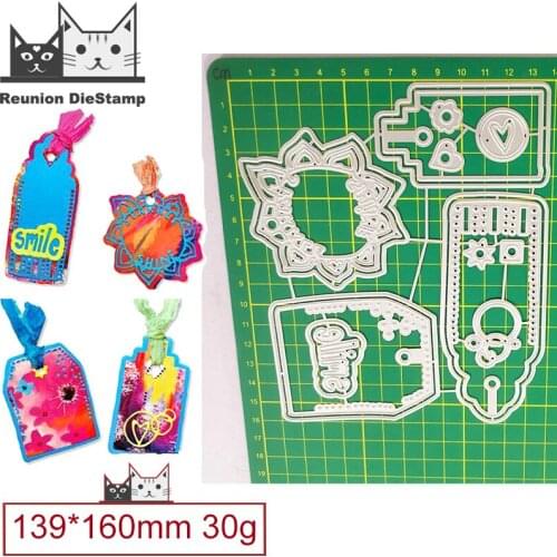 4Pcs/Set Variety of Tags Metal Cutting Dies Decorative Scrapbooking Steel Craft Die Cut Embossing Paper Cards Stencils