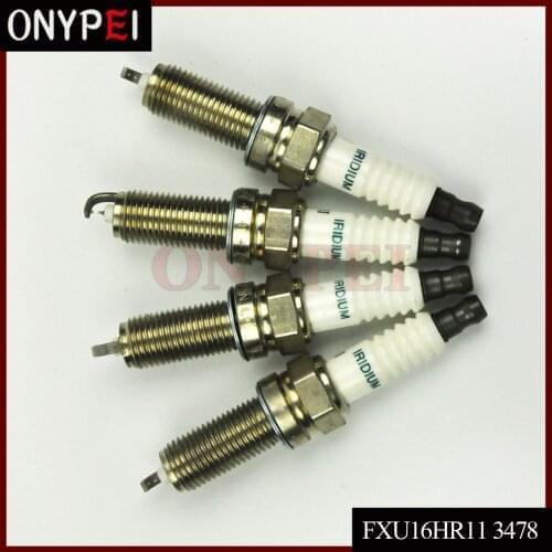 4PCS/LOT FXU16HR11 3478 18847-11160 Iridium Spark Plug Fit Hyundai Santa Fe Sport Sonata Kia Optima FXU16HR-11 1884711160