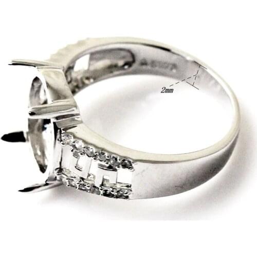 Beadsince Fine Jewelry finding Silver 925 Wholesale Top Unique Semi Mount Prong Settings Wedding Bands DIY Rings