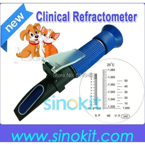 Free Shipping Hospital Clinical Cat and Dot Plastic Hand refractometer P-RHC-200 blue grip
