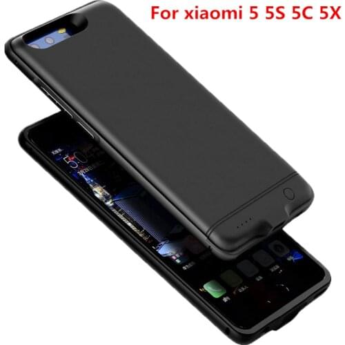 6000 Mah For xiaomi mi5 5s 5c 5x Battery Case Fashion External Backup Charger Cover Pack Power Case For xiaomi mi5 5s 5c 5x