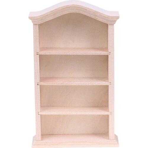Wooden Cupboard Wall Cabinet Bookcase Furniture Toys Decoration 1:12 Dollhouse Miniature
