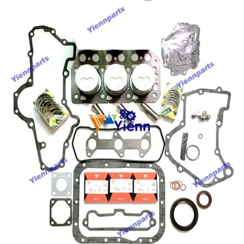 For Mitsubishi K3C Overhaul Re-ring Kit With Gasket kit Piston ring Bearing set For ISEKI Tractor TU150 TU155 TU157 Engine