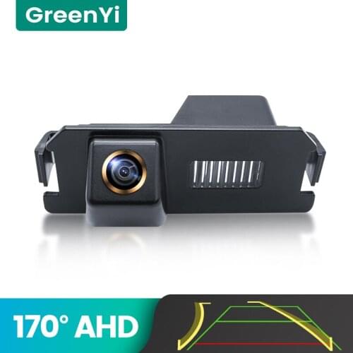 GreenYi 170° AHD 720P Trajectory Car Rear View Camera For Hyundai I10 I20 I30 Solaris Tiburon Reverse Reversing Vehicle Parking