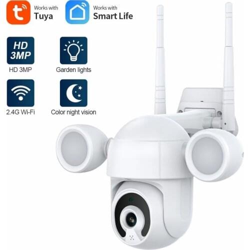 Sailvde Smart Home Lighting Surveillance Camera Tuya Humanoid Trigger PTZ Wifi IP AI Auto Tracking Audio 3MP Security CCTV