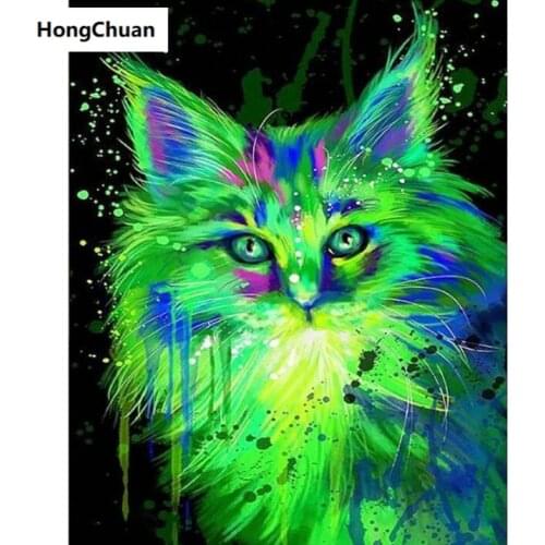 Cat Mural 5D DIY Square/Round Diamond Painting Mosaic Cross Embroidery Handicraft Home Decoration Christmas Gift New Year
