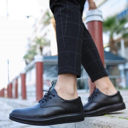 Knack Classic Men 'S Shoes 001 Black (Black Base) four Seasons Style Laced Orthopedic Casual Base 2021 Fashion Inner Lining Cotton