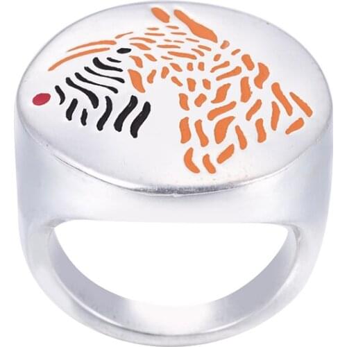 Lahsa Apso ring with color selection enamel jewelry lovers and owners-Pet