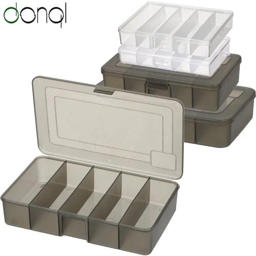 DONQL Fishing Tackle Box for Baits Hooks Transparent Plastic Storage Lure Box Carp Fishing Tackle Accessories Compartment Box