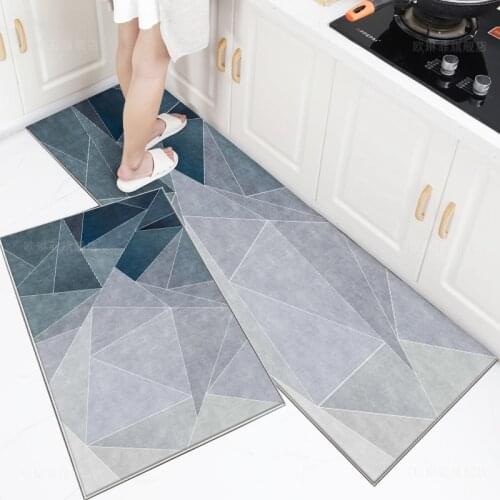 Floor Mat Water-Absorbent Oil-Proof Non-Slip Can Be Cut Scrub Rugs Carpets Living Room Alfombra Baño Tapis ковер Nordic Kitchen