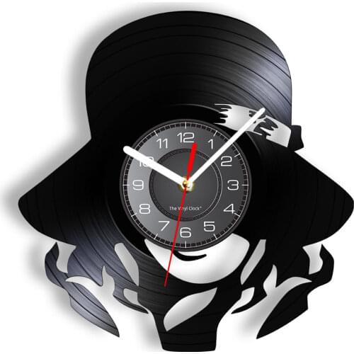 Beautiful Girl Ornament in Hat Handmade Vinyl Record Wall Clock Fashion Lady Wall Clock Home Decor Vintage Wall Art Gift For Her