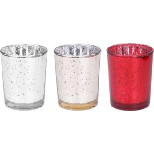 Creative Romantic Mosaic Glass Tealight Votive Candle Holder for Wedding Party Bar Home Restaurant Cafe Table Decor Supplies