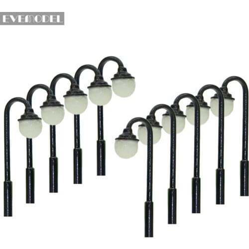 LYM23 10pcs Model Railway Train Lamp Post Street Lights Z Scale LEDs NEW Building Layout