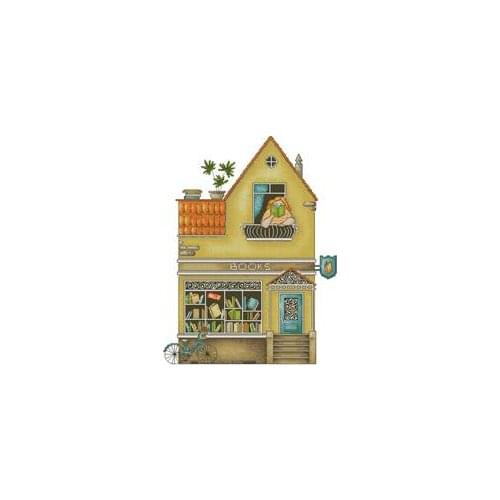 Cartoon Store-Bookstorer Needlework,For Embroidery,DIY 14CT Unprinted Arts Cross stitch kits Set Cross-Stitching Home Decor