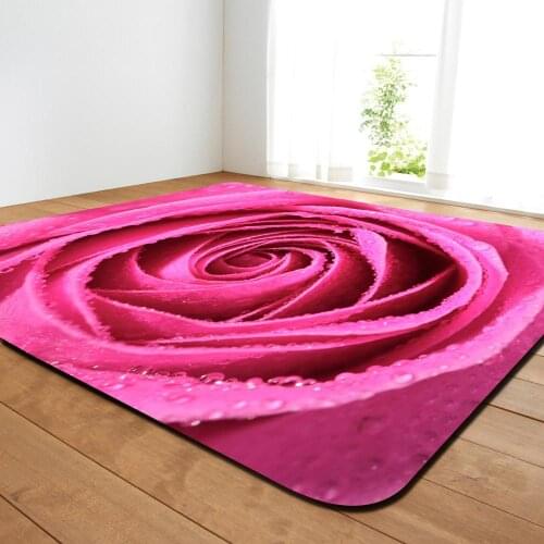 Fashion 3D Rose Print Soft Large Beautiful Carpets For Living Room Bedroom Carpet Home Floor Area Rug Kids Room Decor Mats Rug