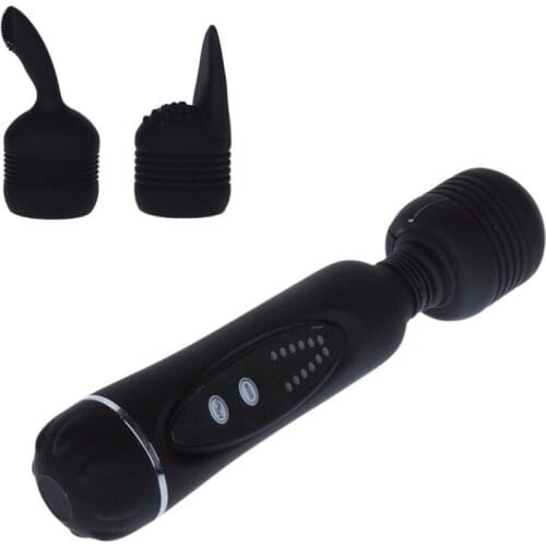 Powerful AV Vibrations Magic Wand Female Personal Body Massage Clitoris Stimulator Sex Toys For Women A Gift of 2 Silicone Caps