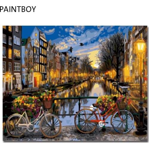 PAINTBOY DIY Oil Painting Framed Picture Painting & Calligraphy Paintng By Numbers Canvas Painting GX21609 40*50cm