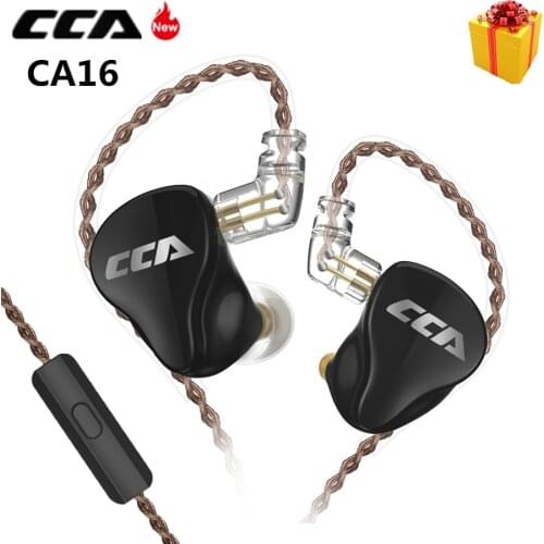 New CCA CA16 Hybrid Metal Headset In Ear Monitor Earphones HIFI Detachable Detach 2PIN Cable Earphones