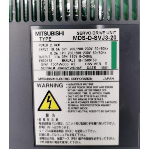 Original disassembly servo driver mds-d-svj3-20 2KW