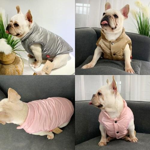 French Bulldog Coat Jacket Pet Dog Clothes Winter Waterproof Vest Pug Costume Poodle Pomeranian Schnauzer Corgi Bulldog Clothes