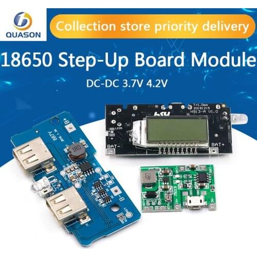 3.7V 4.2V Lithium Li-ion 18650 Battery Charger Board DC-DC Step Up Boost Module Lithium Battery Charging Step-Up Board Module