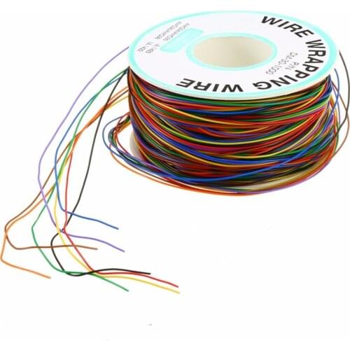 30 AWG Wrapping Wire 0.25mm Tin Plated Copper 8-Colored Wire Wrap Insulation Test Cable For Motherboard LCD Display