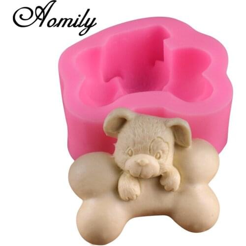 Aomily Bone Dog Shape Silicone Molds Cake Chocolate Mold Cake Decorating Tools Fondant Mould Bakery Tools and Accessories