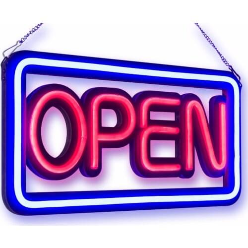 LED Store Open Sign LED Neon Light Sign Wall Hanging OPEN LED Neon Light for Business Bar Restaurant Store 50*25 cm