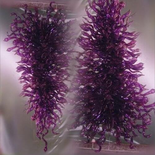 LED Bulbs Modern Crystal Blown Glass Chandelier Lightings Hand Blown Clear Glass Small Size Chandelier