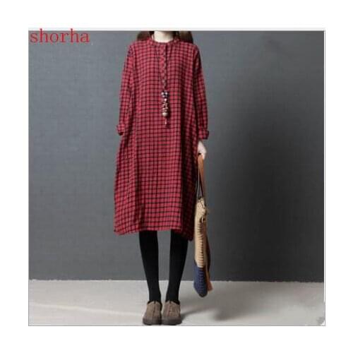 Loose large size fashion plaid Dress Maternity Dresses Pregnant Skirt Maternity Clothes For Pregnant Women Pregnancy dresses